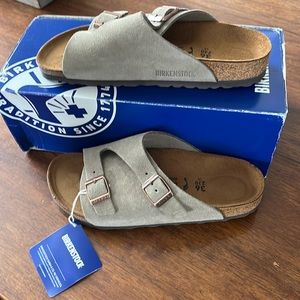 New Birkenstock Zurich suede sandals taupe sz 36